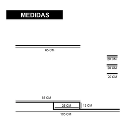 Kit Rack Suspenso Tv Com 4 Nichos Premium Organizador Livros - 4 Kit Rack Suspenso Tv Com 4 Nichos Premium Organizador Livros - 4
