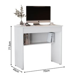 Mesa Escrivaninha Estudo Computador Notebook Vitória 2.0 Branco - 4