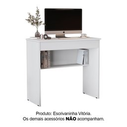 Mesa Escrivaninha Estudo Computador Notebook Vitória 2.0 Branco - 3