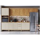 Ver imagem 1 de Cozinha Completa 100% Mdf 6 Peças 14 Portas com Tampo 350cm Noruega Fresada Espresso Móveis