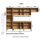 Ver imagem 3 de Cozinha Completa 100% Mdf 6 Peças 14 Portas com Tampo 350cm Noruega Fresada Espresso Móveis