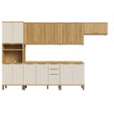 Ver imagem 2 de Cozinha Completa 100% Mdf 6 Peças 14 Portas com Tampo 350cm Noruega Fresada Espresso Móveis