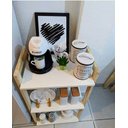 Ver imagem 1 de Mesa Carrinho de Café com Rodinhas - MDF - Mandy