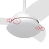 Kit Difusor de Vidro e Garra Para Ventilador de Teto Volare - 3