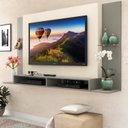 Ver imagem 1 de Painel para TV até 60 Polegadas 180cm com Prateleira de Vidro Yescasa