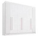 Ver imagem 2 de Guarda Roupa Casal 6 Portas Ripado 7 Gavetas sem Pés Athos - D Doro Branco/Ripado