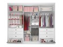 Ver imagem 4 de Guarda Roupa Casal 6 Portas Ripado 7 Gavetas sem Pés Athos - D Doro Branco/Ripado