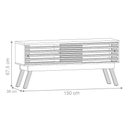 Ver imagem 2 de Rack para TV Monte Claro 150cm MDP Naturale Off White Casah