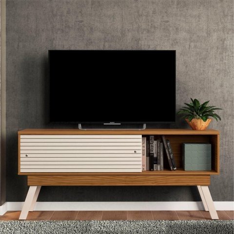 Rack para TV Monte Claro 150cm MDP Naturale Off White Casah