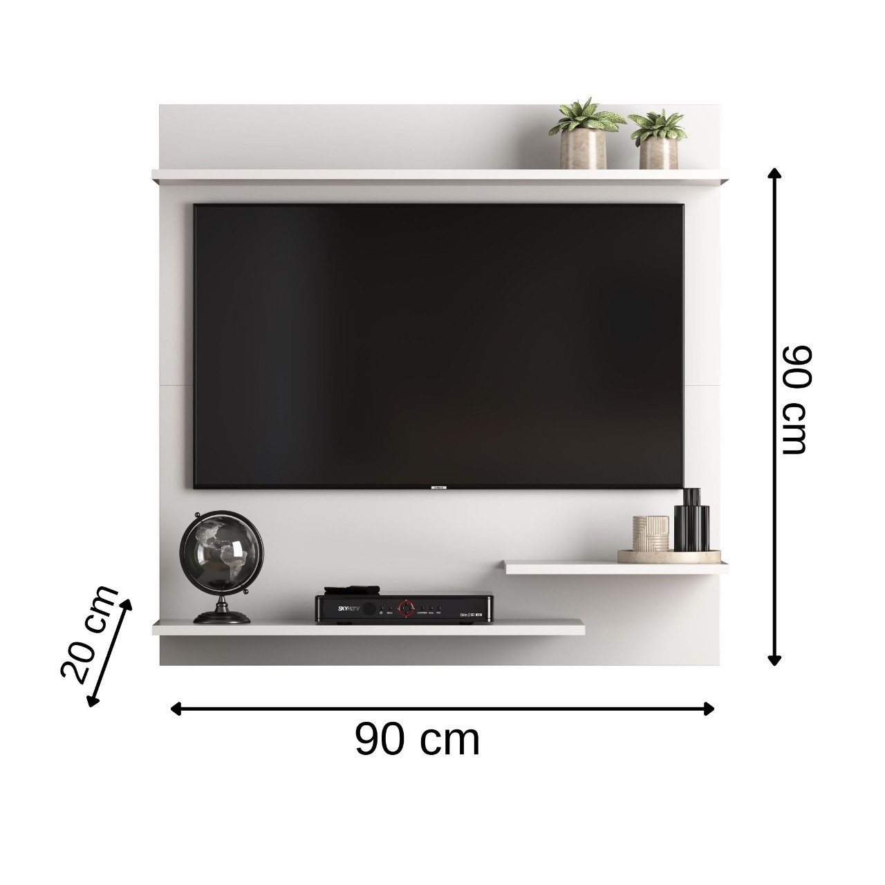 Painel Suporte Televisão Até 32 polegadas Smart Plus Alto Brilho Lançamento Modelo MadrI:BRANCO - 2