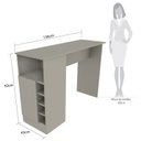 Ver imagem 4 de Bancada Balcão Bistrô para Cozinha Gourmet 1 Porta 2 Nichos com Garrafeiro 