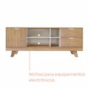 Ver imagem 6 de Rack para TV Até 60 Polegadas Nature com 2 Gavetas e uma 1 Porta Babus