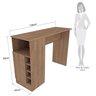 Bancada Balcão Bistrô para Cozinha Gourmet 1 Porta 2 Nichos com Garrafeiro  - 4