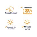 Ver imagem 7 de Cortina Tecido Blackout Off White 280x200cm para Varão