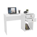 Ver imagem 4 de Escrivaninha Filadélfia 2 Gavetas 120cm Espresso Móveis Branco