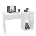 Ver imagem 2 de Escrivaninha Filadélfia 2 Gavetas 120cm Espresso Móveis Branco