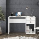 Ver imagem 1 de Escrivaninha Filadélfia 2 Gavetas 120cm Espresso Móveis Branco
