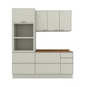 Ver imagem 3 de Cozinha Compacta 100% MDF com Torre Quente 2 Fornos e Balcão Pia Tampo Fineze