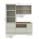 Ver imagem 4 de Cozinha Compacta 100% MDF com Torre Quente 2 Fornos e Balcão Pia Tampo Fineze