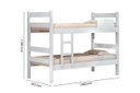 Ver imagem 3 de Cama Beliche PRIS 100% MDF Com Estrado em Madeira e Escada Lateral Cor Branca JA
