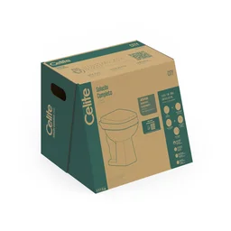 Vaso Sanitário Convencional com Assento Soft Close City Celite Branco/Brilhante - 5