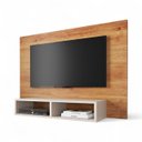 Ver imagem 3 de Painel TV Jazz p/TV Ate 43 Polegadas com Nicho - Off White/Mel