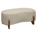 Ver imagem 1 de Banqueta Decorativa Orgânica Puff Thor 100cm para Sala e Quarto Bouclé:bege