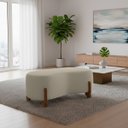 Ver imagem 5 de Banqueta Decorativa Orgânica Puff Thor 100cm para Sala e Quarto Bouclé:bege