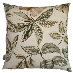 Kit 4 Capa de Almofada Belize Folhas Fundo Bege Impermeável 45cmx45cm - 3