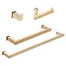 Kit de Acessórios para Banheiro com 4 Peças em Aço Inox Dourado Linha Larissa Stainless - 1