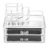 Organizador Porta Maquiagem Acrilico com 2 Gavetas Maleta para Cosmeticos Esmaltes Batom Pincel e Jo - 1