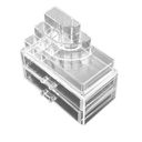 Ver imagem 2 de Organizador Porta Maquiagem Acrilico com 2 Gavetas Maleta para Cosmeticos Esmaltes Batom Pincel e Jo