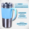 Caneca Viagem Térmica 457ml com Alça - Azul - 2