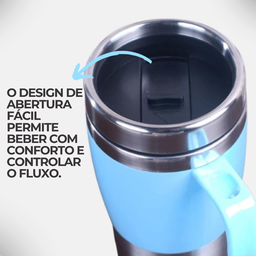 Caneca Viagem Térmica 457ml com Alça - Azul - 5