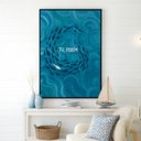 Ver imagem 1 de Quadro Canvas Cardume Peixes Frase 40x30cm Mold Preta