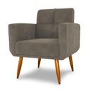 Ver imagem 2 de Poltrona Decorativa Havana Veludo Cappuccino E434 - Matrix