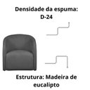 Ver imagem 6 de Kit 02 Poltrona Recepção Sala Lara Tecido Requinte Bouclê Cor:cinza