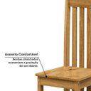 Ver imagem 6 de Conjunto com Mesa de Jantar 160cm Retangular e 6 Cadeiras 100% Madeira Maciça Nimes Espresso Móveis Marrom/Nogueira