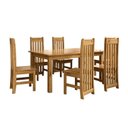 Ver imagem 2 de Conjunto com Mesa de Jantar 160cm Retangular e 6 Cadeiras 100% Madeira Maciça Nimes Espresso Móveis Marrom/Nogueira