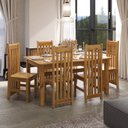 Ver imagem 1 de Conjunto com Mesa de Jantar 160cm Retangular e 6 Cadeiras 100% Madeira Maciça Nimes Espresso Móveis Marrom/Nogueira