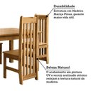 Ver imagem 5 de Conjunto com Mesa de Jantar 160cm Retangular e 6 Cadeiras 100% Madeira Maciça Nimes Espresso Móveis Marrom/Nogueira