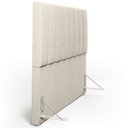 Ver imagem 3 de Kit Cabeceira Cama Box Casal 140cm e Calçadeira Recamier Baú Dália W01 Linho Champagne - Lyam