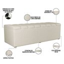 Ver imagem 7 de Kit Cabeceira Cama Box Casal 140cm e Calçadeira Recamier Baú Dália W01 Linho Champagne - Lyam