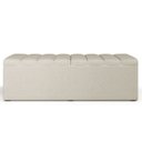 Ver imagem 2 de Kit Cabeceira Cama Box Casal 140cm e Calçadeira Recamier Baú Dália W01 Linho Champagne - Lyam