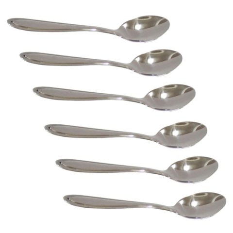 Conjunto de Colheres de Sobremesa Master com 6 Peças em Aço Inox - D0507 - Dolce Home