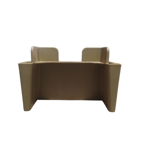 Pé Canto Gabinete Pezinho P/ Armário Rack Estante Guarda Roupas Kit 4 Ivy:amêndoa Caramelo