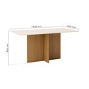 Ver imagem 3 de Mesa de Jantar 6 Lugares 160cm Tampo MDF Canto Reto Lana