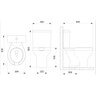 Kit de Bacia com Caixa Assento PP com Abertura Frontal e Complementos de Instalação Acesso Roca I Incepa - 3
