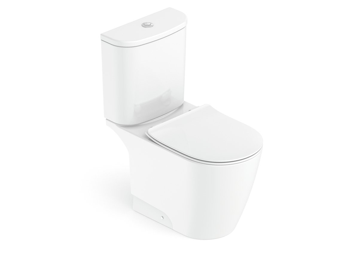 Kit de Bacia com Caixa Assento Termofixo com Queda Amortecida e Complementos de Instalação Neo Roca I Incepa