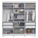 Ver imagem 4 de Guarda Roupa Casal Flórida 6 Portas Branco Acetinado - Tigus